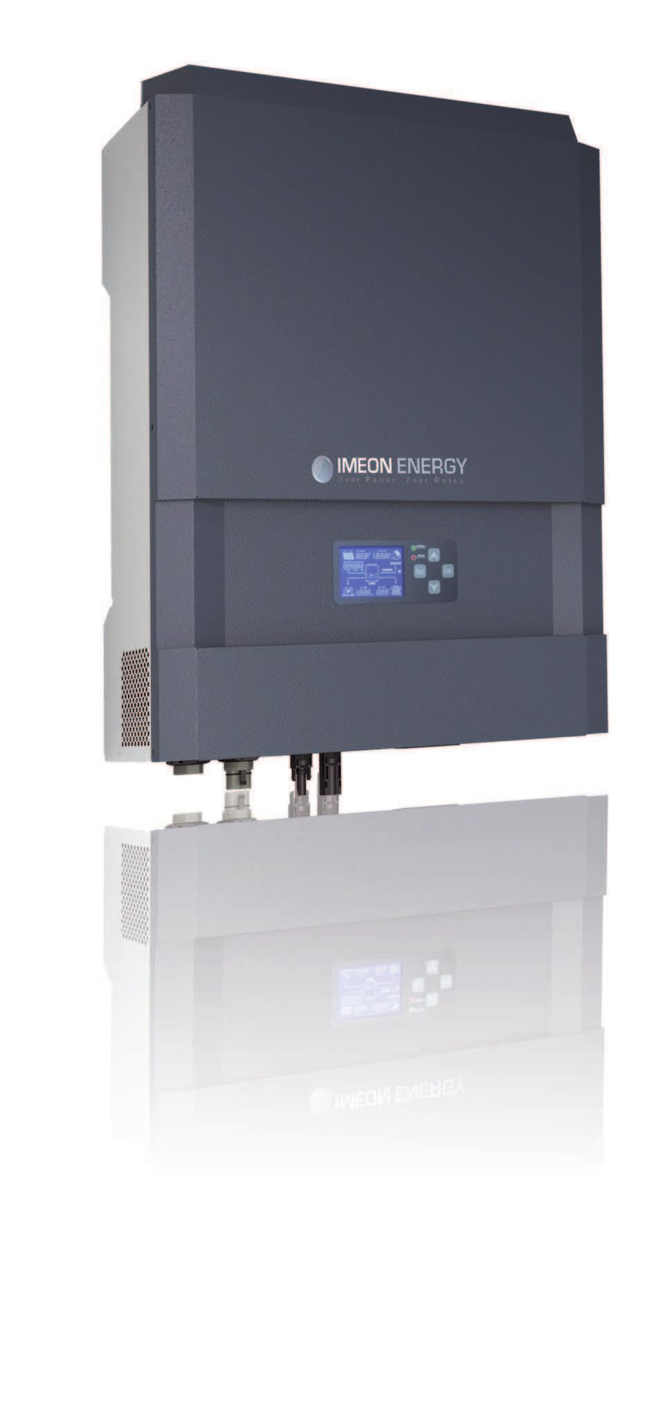 INVERTER ALL-IN-ONE SYSTEM BACK-UP MANAGEMENT EFFICIENCY (1) INSTALLATION OPERATION & INTERFACE MONITORING ABOUT IMEON With over five years of R&D and thousands of projects in self-consumption and