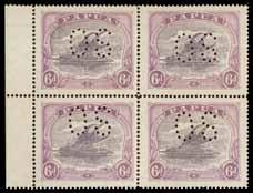 Prestige Philately - The Tim Rybak Collection Page: 8 Official Stamps (continued) 368 Ex Lot 368 */** Perforated 'OS': 1930 Bicolours selection with blocks of 4 of the ½d, 1d (2), 1½d with