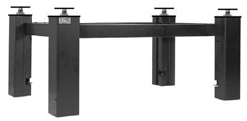 Systems with Rigid Leveling Supports only (non-isolated tabletop systems) The rigid leveling support option provides a rigid, non-resonant leg stand for optical tables with a height adjustment.
