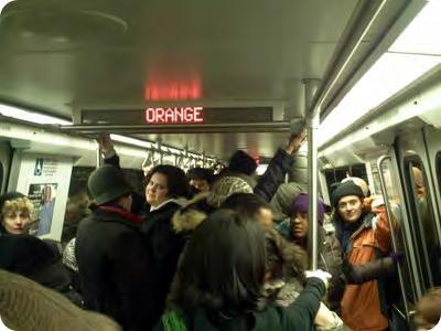 When is a railcar crowded?