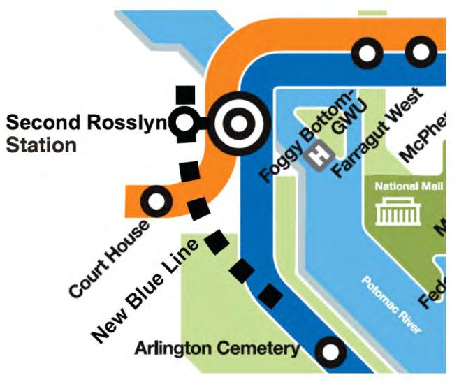 The wye at Rosslyn would also let Metro add rail service between the Blue-Yellow corridor and the Orange- Silver corridor.