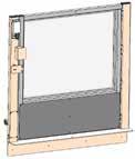 The height of the door is 80 and is available in two widths: - 36 door (33-3/8 inside opening), 42 frame - 45 door (42-3/8 inside opening), 51 frame Flood Sensor The flood sensor is used to detect