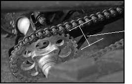 DRIVING CHAIN CLEAN AND OILING If you find any of these problems with your sprocket, consult Ricky Power Sports LLC or your local service center.