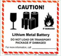Small Lithium Metal Batteries Air (US domestic and ICAO/IATA international) BATTERIES ALONE Packages