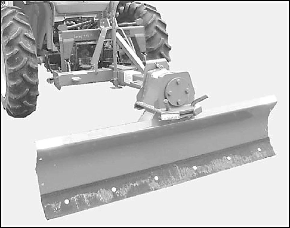 Blade Rotation (Figure 9) The blade can be reversed for backfilling. Remove the drop pins and rotate the blade 180 degrees from the forward position. Reinstall the drop pins and secure.