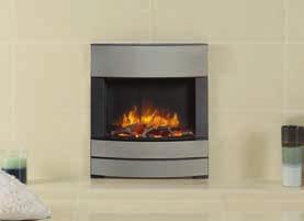 38 I 16 FIRES L O G I C E L E C T R I C P R O G R E S S Logic2 Electric Progress with Log effect fuel bed on deep amber flame setting Logic2 Electric