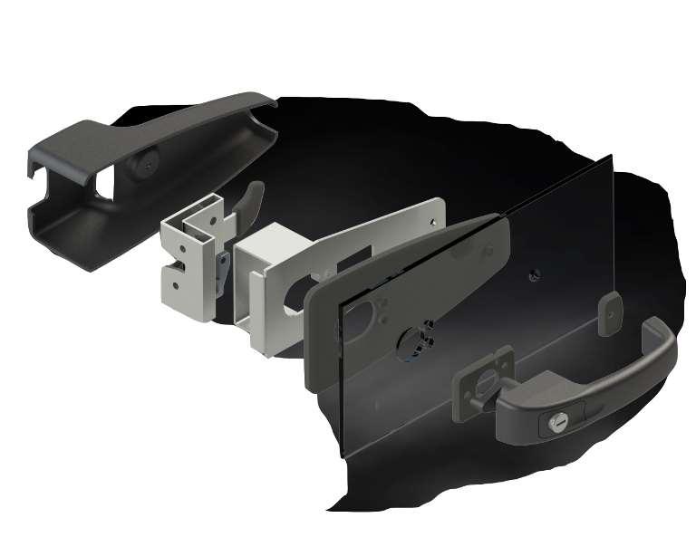 DOOR LATCHES 26 CABIN KIT CLOSURE WITH LATCH SR 302 RIGHT CODE 138400 LEFT CODE 138401 IMAGE REPRESENT LEFT CLOSURE CABIN KIT COVER CODE