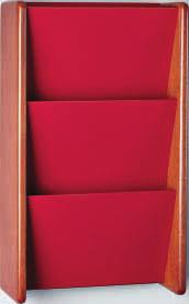 Display Cases Magazine Rack #484-CH 3 Shelf or 3 Sections Wall Mounted,