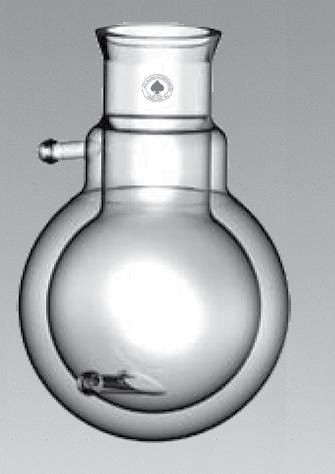 Capacity, ml 3000 6479-05 5000 6479-10 6480 6480 Reaction Flask Jacketed Spherical flask with neck opening of 4 inches.