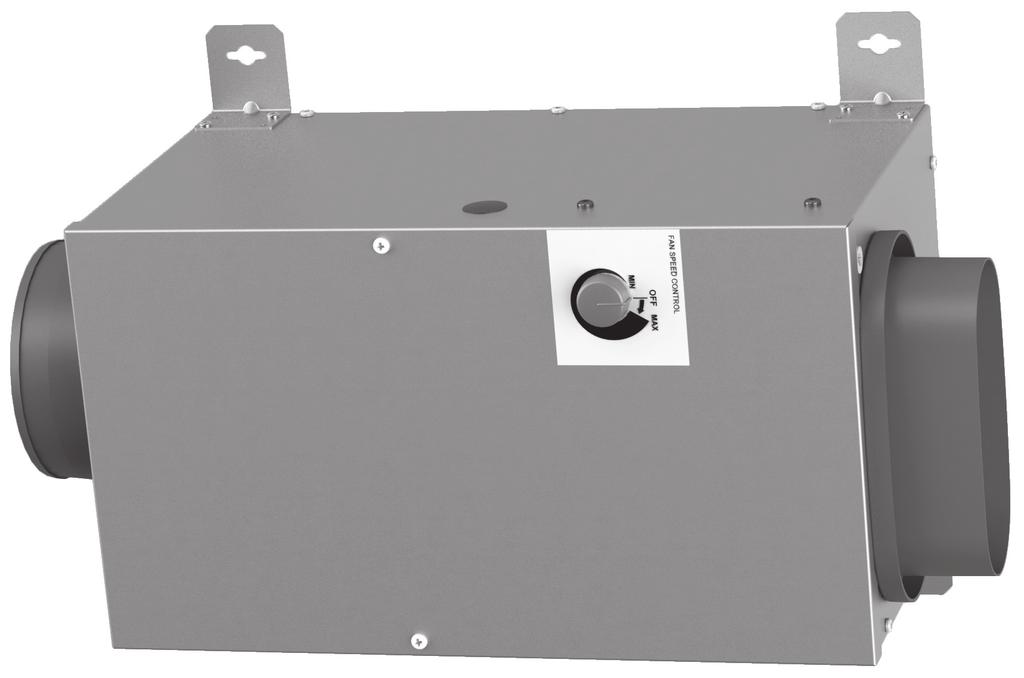 Model 8144NC Fresh Air Ventilator Installation and Operating Instructions MOUNTING BRACKETS WIRE ENTRY LOCATION INTEGRAL PRESSURE PORTS (PORT ON INLET SIDE NOT SHOWN) OVAL OUTLET COLLAR FOR 6"