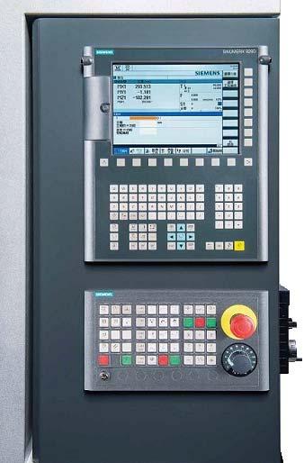 Choice of controls: Easy to Operate, Simpler Setups, Powerful CNC Functions Siemens Sinumerik 828D 10.