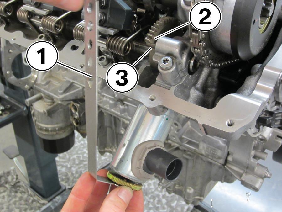 14. Move the VVT motor to the minimum lift position by rotating the VVT motor counter clockwise with VVT 4mm wrench tool AGA-VVT- R-N63TU (1).