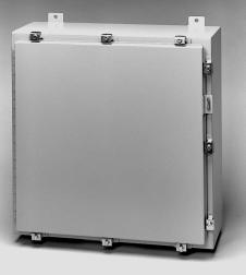 1418 N4 Series Single Door Enclosures - NEMA 12, 4 Continuous Hinge, Clamped Cover Inner Panel Included Wallmount Enclosures Application Designed for use as instrument enclosures, electric, hydraulic