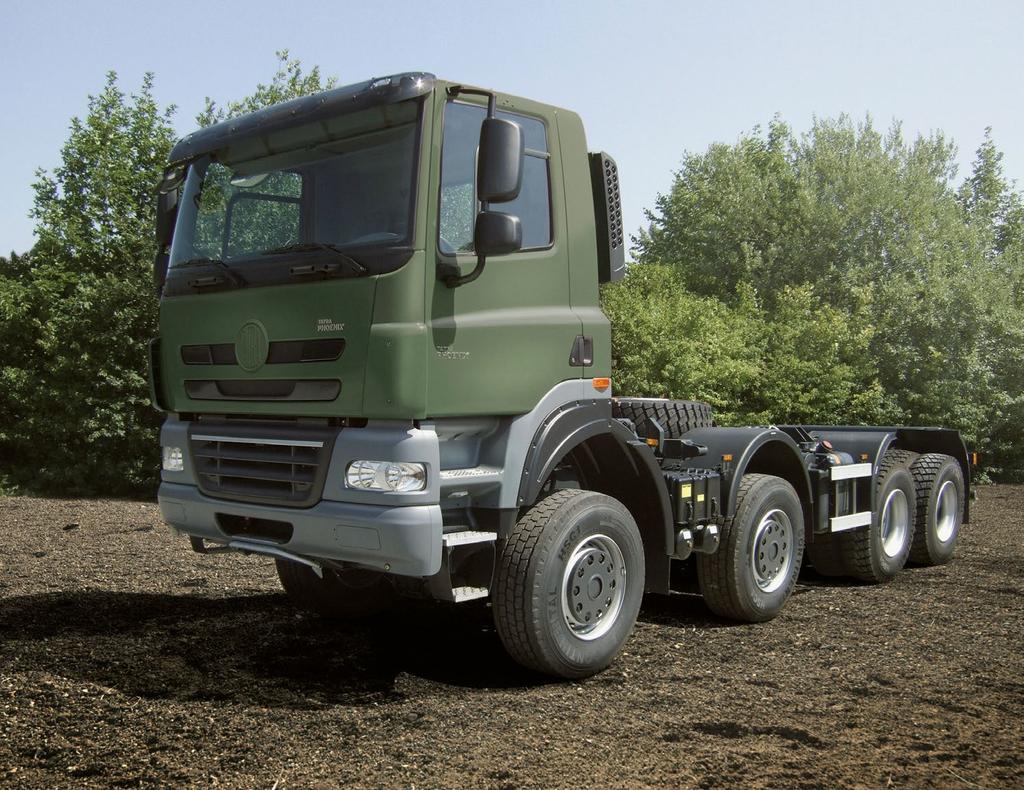 The 8x8 chassis-cab of the TATRA PHOENIX family is the so-called commercial off-the-shelf (COTS) product; it is a vehicle just with a few modifications to its serial civilian version, which is