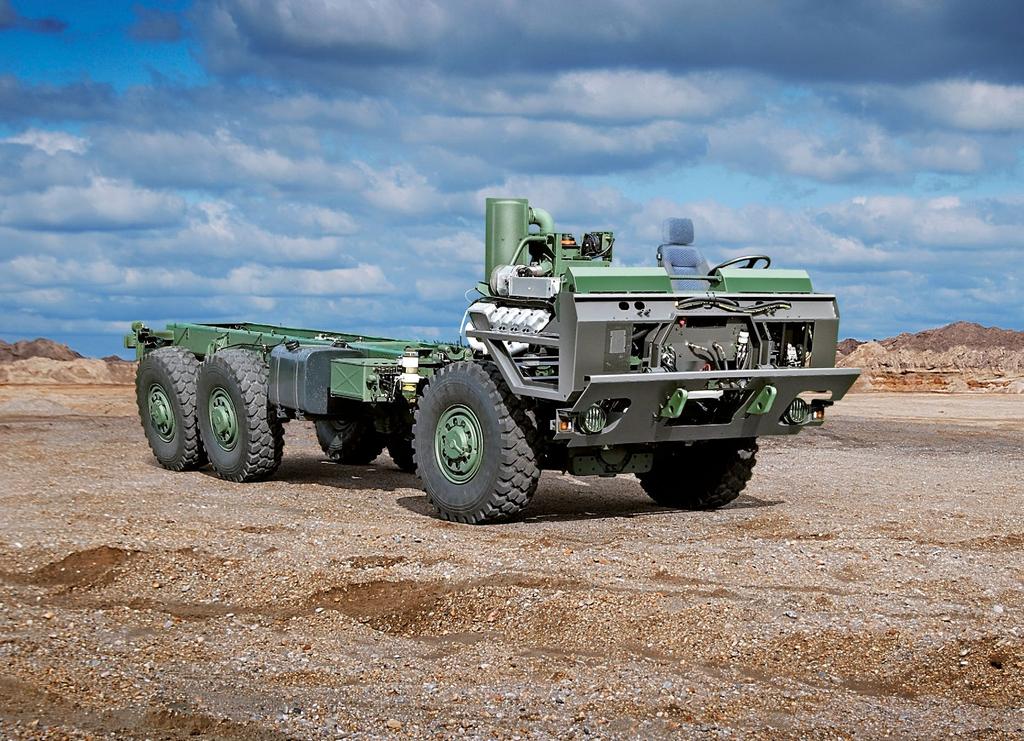 The TATRA 6x6 High Mobility Heavy Duty (HMHD) chassis is built as a platform for various kinds of special vehicles that need: superior drive ability in difficult terrain heavy armoured protection on