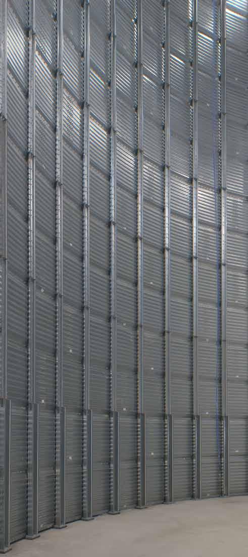 UNIQUELY DESIGNED WALL SYSTEM STIFFENERS WITH EXCEPTIONAL LOAD CARRYING CAPABILITIES The Behlen hat-shaped stiffeners provide superior resistance to grain