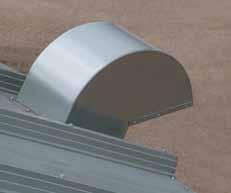 opening gooseneck vents used with prepunched opening allow for fast assembly. 6. Behlen exclusive low profile roof vents.