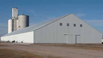 GRAIN STORAGE BUILDINGS Behlen flat storage buildings offer the versatility of storing grain or equipment. They can be designed to meet virtually any grain storage requirement.