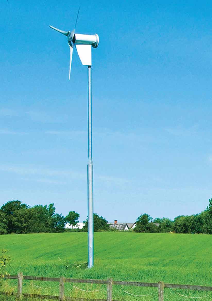 Low visual IMPACT Kingspan turbines are well suited to rural domestic, farming and agricultural applications and are available with a variety of tower heights.