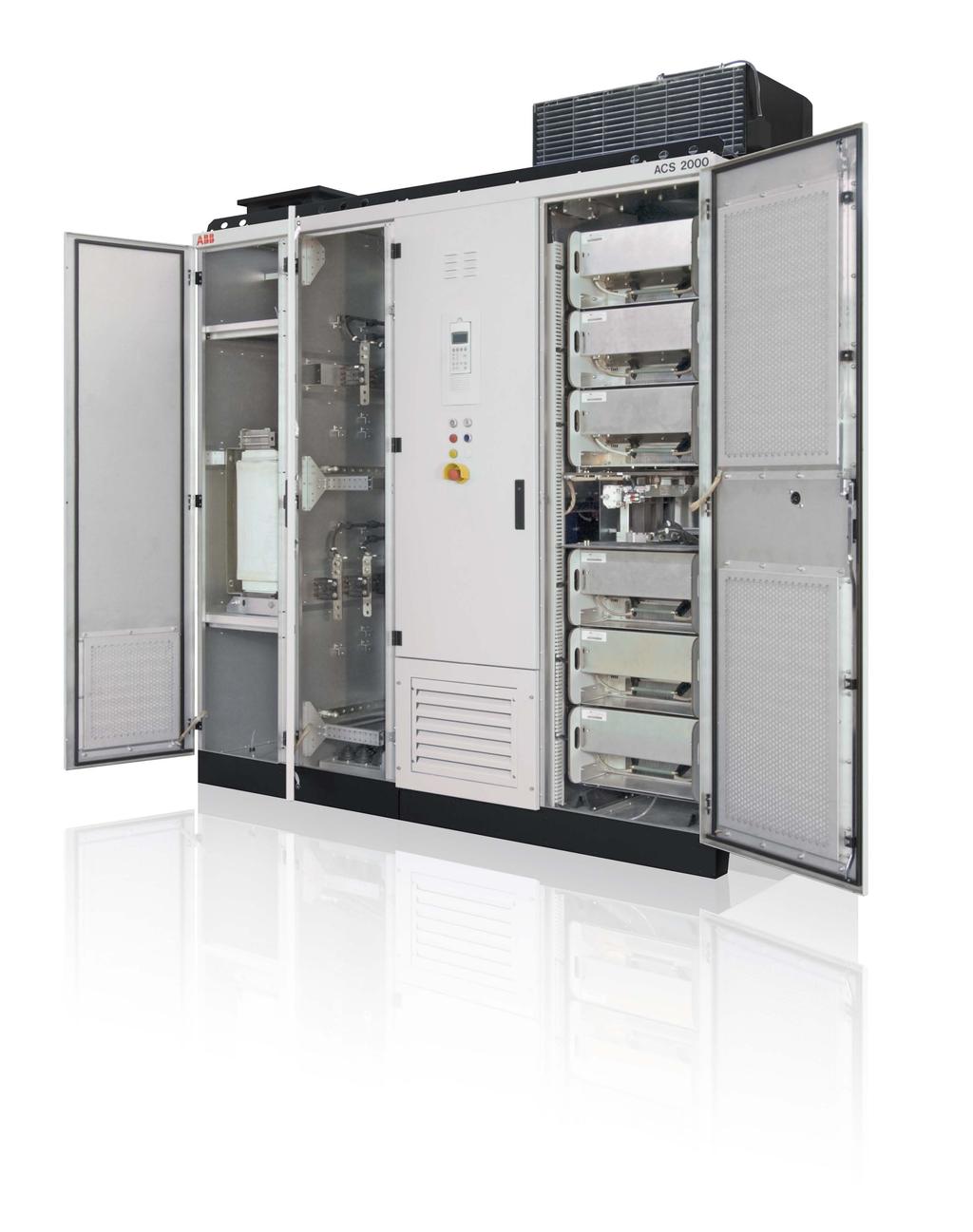 It is designed for easy installation, fast commissioning and efficient maintenance reducing the total cost of ownership. ACS 2000 direct-to-line, 800 kw, 6.