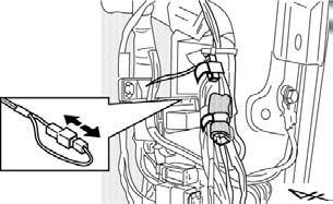Disconnect the V4 Harness s White 1P Connector in the Passenger s Side Cowl Area. (Fig. 10-13) Fig. 10-13 Start again from Step (c).