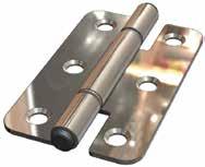 Fixed Pin Hinge 9/01542 Stainless 304 Polished Hinge for large enclosure doors where frame width is