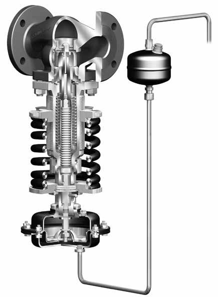Pressure reducing valve Pressure reducing valve in straightway form DN 15-150 ARI-PREDU Pressure regulating valve, straight through with diaphragm actuator DMA Actuator with rolling diaphragm Grey