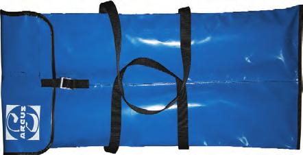 615 099 Design: Tarpaulin, royal blue 2x belt strap black With zipper Inside with transparent pocket for instruction for use Dimensions [mm]: WxDxH: 420x120x420 Picture shows 698 700 Wrapping bag
