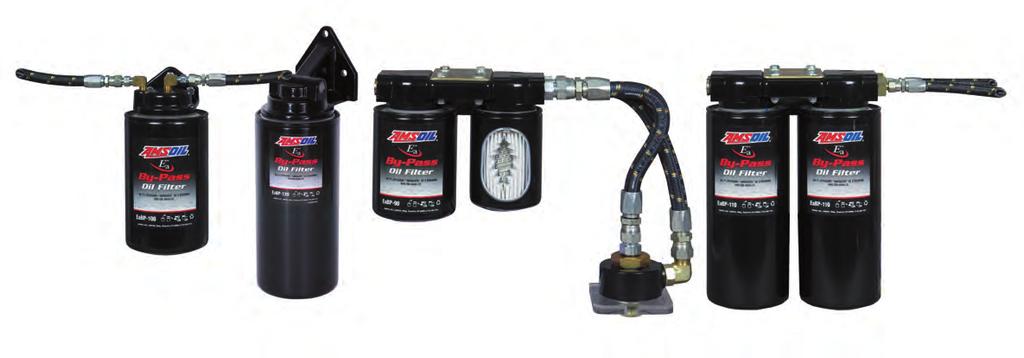 By-Pass Oil Filtration Systems Single Remote Mounting Kit Dual Remote Mounting Kit Heavy-Duty By- Pass System DUAL GARD Mounting Kit Soot Removal AMSOIL Ea By-Pass Filters remove 39 percent of soot
