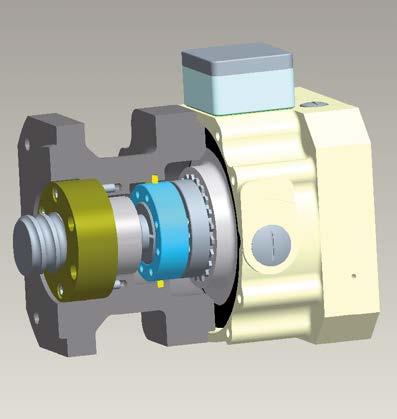 ROBA -topstop Examples your reliable partner ROBA -topstop single circuit brake with integrated ROBA -ES shaft coupling and shaft connection This ROBA -topstop single circuit brake is mounted