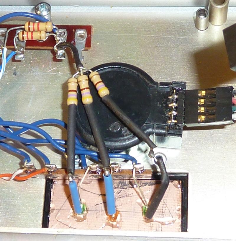 Figure 12: This shows the rear of the escutcheon plate with the LEDs mounted.