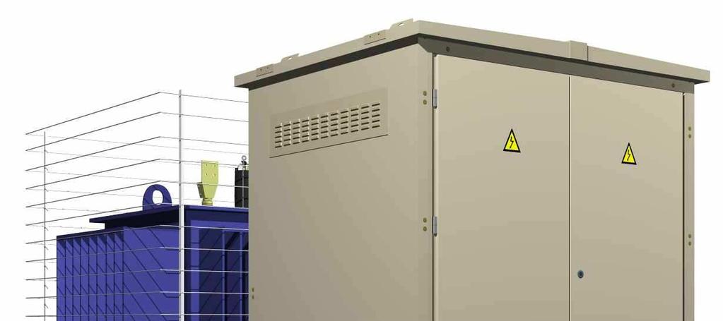 Outdoor compact: mb.m Metallic Outdoor compact prefabricated transformer substation used in Medium Voltage (MV) electrical distribution networks up to 40.5 kv.