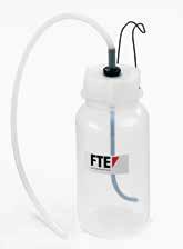 or replace the brake fluid, the catch bottle is connected to the bleed valves via a flexible silicone tube.