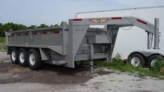H&H Dumpzilla DumpBox Trailer Model shown is a prototype and is strictly shown as an example of a triple axle gooseneck
