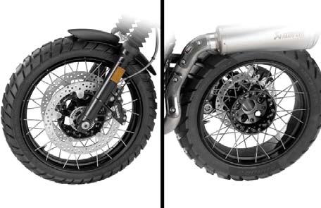 K32, K33 Part number: 77 31 8 546 308 Cross-spoke wheels The black anodized cross spoke wheels perfectly completes the classic Scrambler look. Also available as optional equipment.