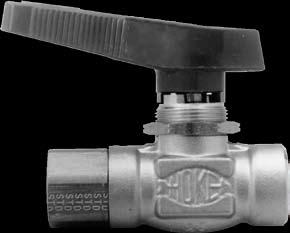 Flomite 71 Series 2-way Integral Panel Mount Ball Valves Used for quick on-off service with a visual indication of flow, HOKE s 2-way ball valves offer orifice sizes up to 0.25 (6.4mm).