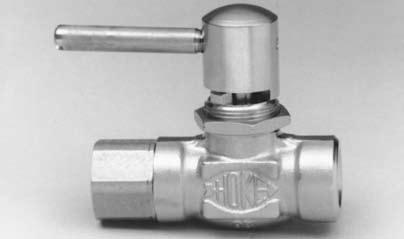 Flomite 71 Series Ordering Options Metal Handles Metal handles can be ordered for Flomite 71 Series 2-way valves with an orifice of 0.187 or 0.250.