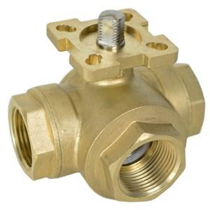 3-Way Lead Free Brass Ball Valves Full Port, L or T Flow Path, 400 PSI CWP 1/4 to 2 NPT SERIES Construction Features Stainless steel handle with vinyl grip 316 stainless steel stem with leak free