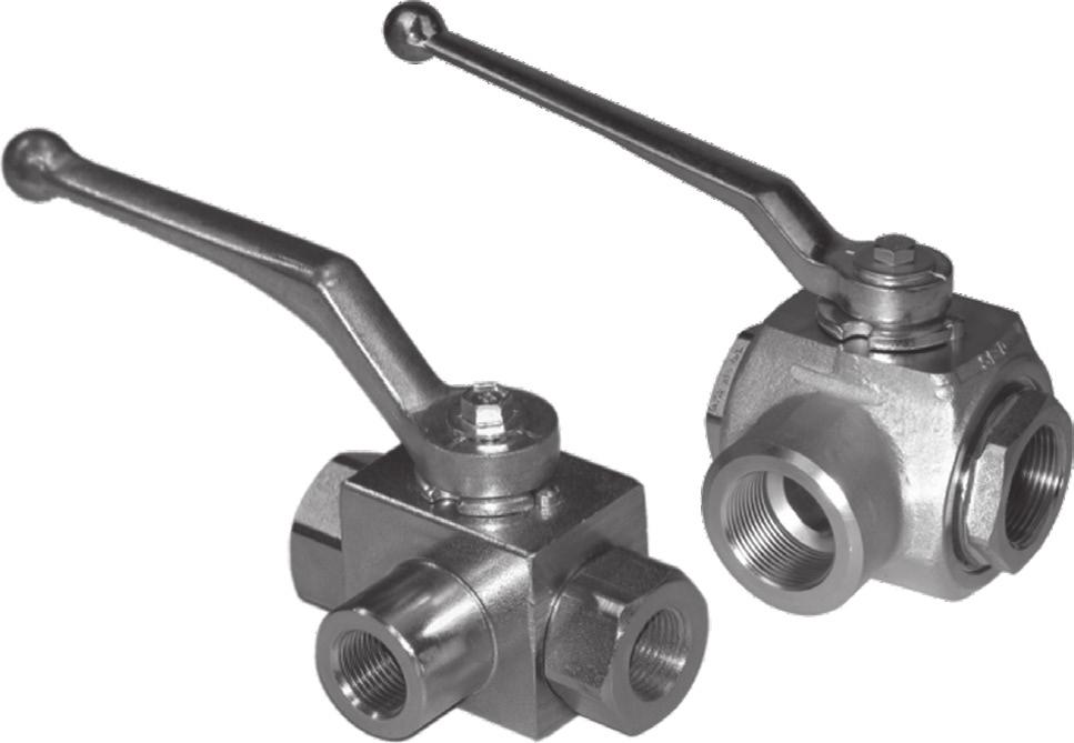 within the housing prevents blow-off of the stem L pattern standard T Pattern Available to special order Steel body, ball, and stem Polyamide ball seat Perbunan
