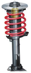 Front axle Suspension strut The spring used is a combination of cylindrical coil spring and polyurethane auxiliary damper. The coil spring is made from high tensile steel and is drawn in at the ends.