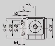KN0035 TO KN1400 DIMENSIONS K6 (BLOCK- AND ROBOT FLANGE) MOTOR