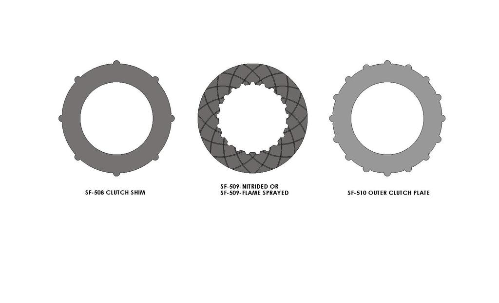 The Clutch Pack contains- Four inner-plates (internal splines)
