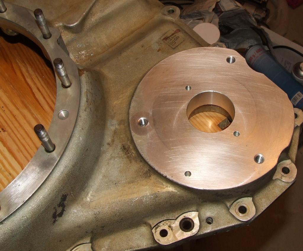 You may use the alternator adapter flange (from below) to test the size of the bore.