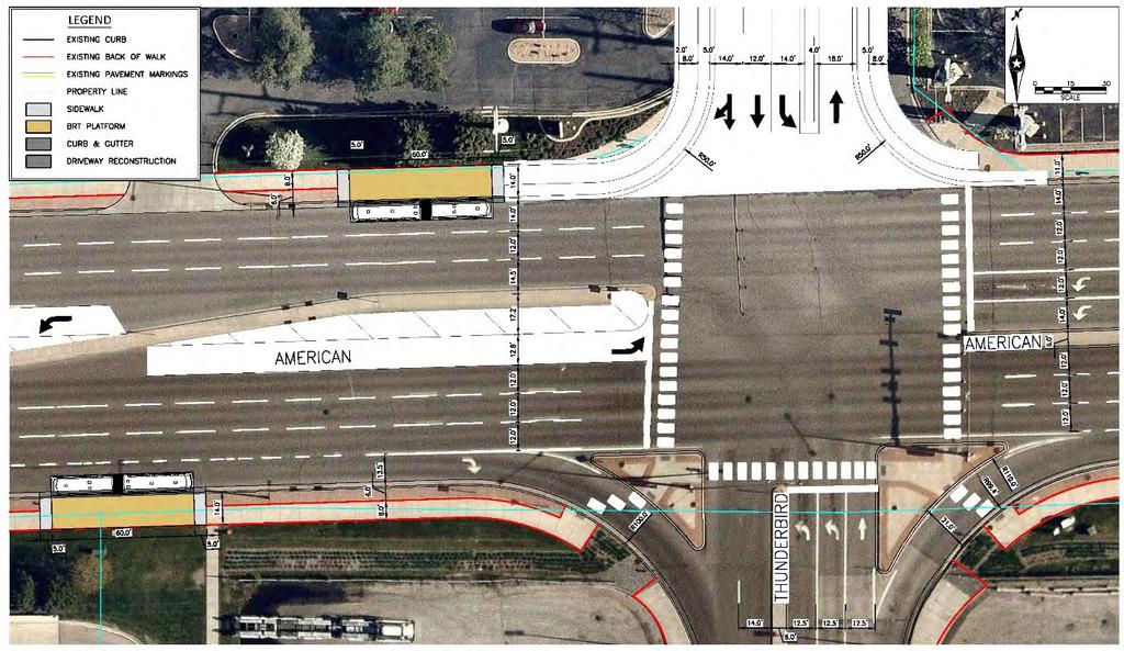 Notes and Discussion Planning consideration: Shared station with future American Boulevard rapid bus service The proposed station location is anticipated to also be utilized by a planned American