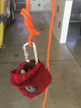 ENGINE MODULE Page 9 of 12 Secure hose. Tie hose off to building, as required. Drop Bag Hose Aloft Escondido utilizes drop bags that carry approximately 90 ft. of ¼ nylon rope.