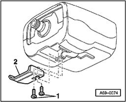 Page 36 of 75 69-68 Spiral spring, removing and installing Driver-side airbag unit and steering wheel removed - Pull