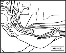 Page 47 of 75 69-78 Fig. 1 Wiring location on outer edge of seat - Remove backrest cover page 74-12.