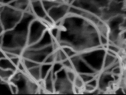 nanostructures of Multi-walled CNTs (20-50 nm diameter) 100 nm CNTs are thin, tiny ropes with large