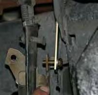 Remove the OEM bracket from the frame rail & install the new Skyjacker drop bracket at this position. Attach the new Skyjacker drop bracket to the frame rail using the OEM hardware.