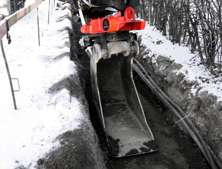 Cutters are standard equipment on all grading buckets and trenching buckets.